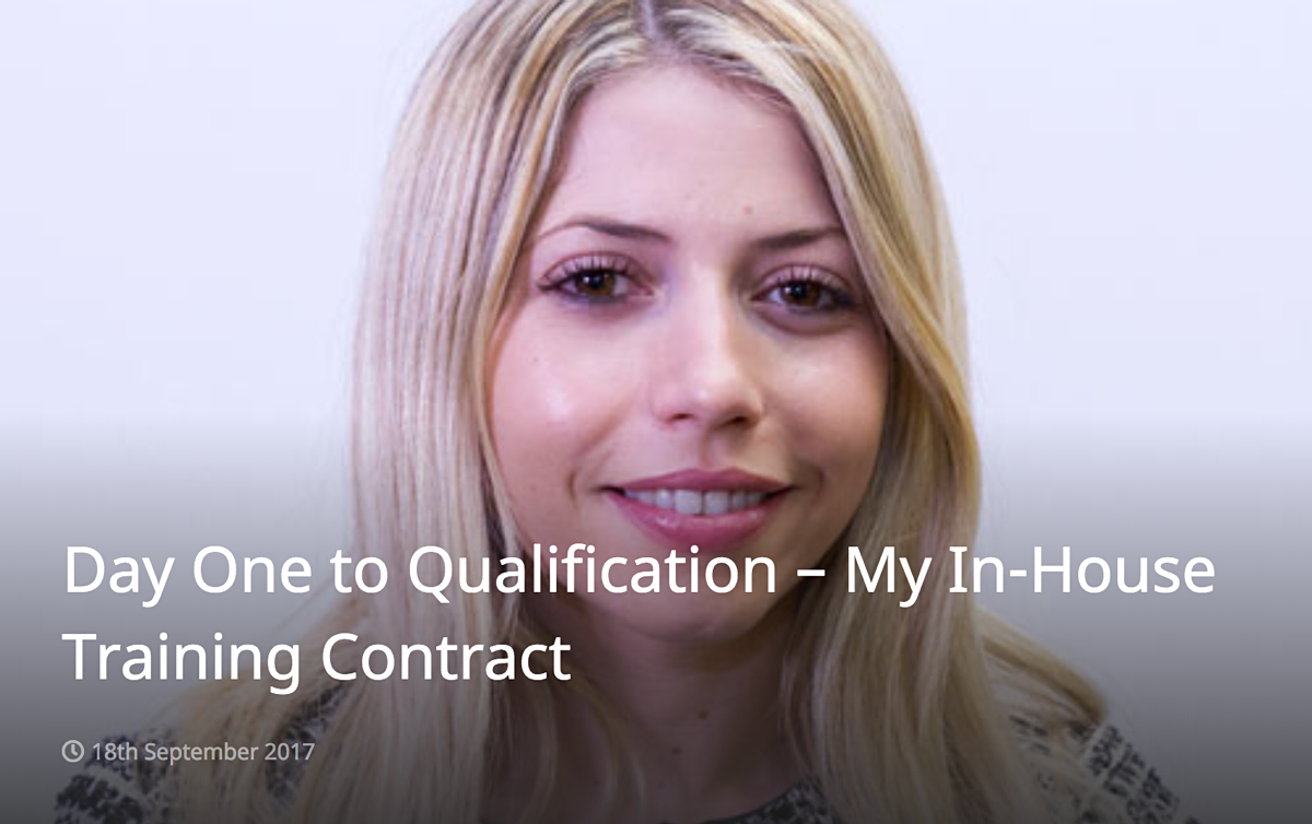 Day One To Qualification My In House Training Contract Candidate Blog Accutrainee