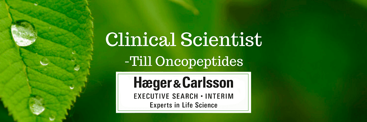 Clinical Scientist - Oncopeptides