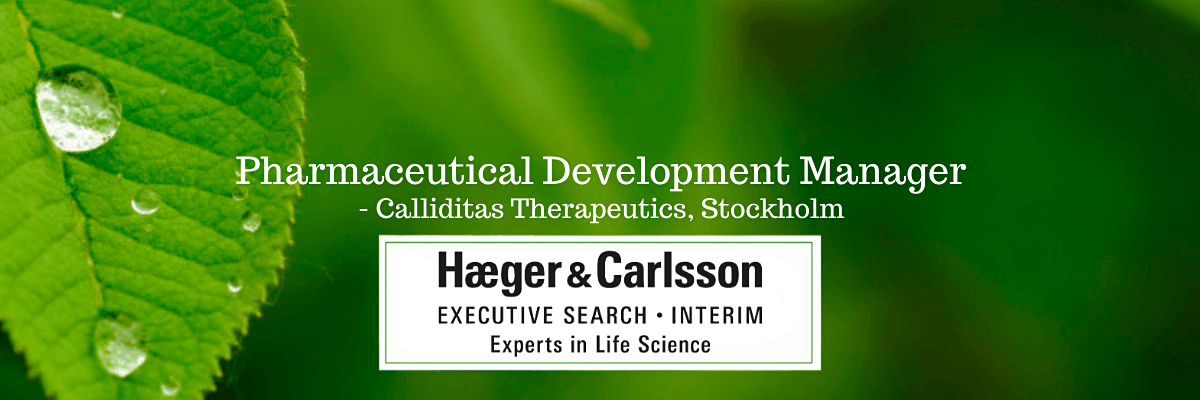 Pharmaceutical Development Manager - Calliditas Therapeutics, Stockholm