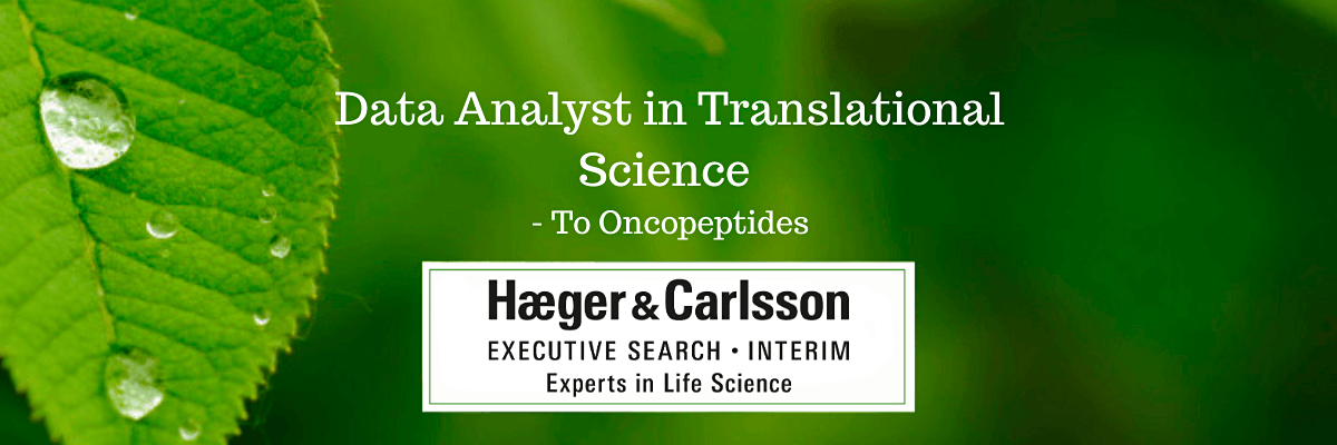 Data Analyst in Translational Science - Oncopeptides