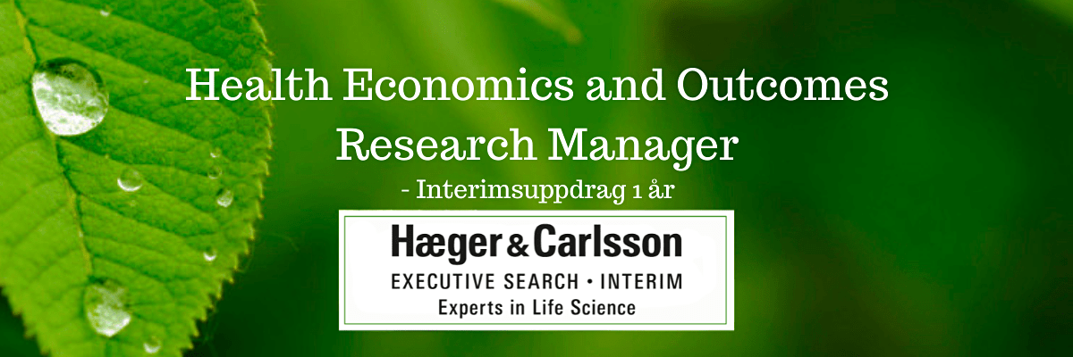 Health Economics and Outcomes Research Manager, Interimsuppdrag 1 år