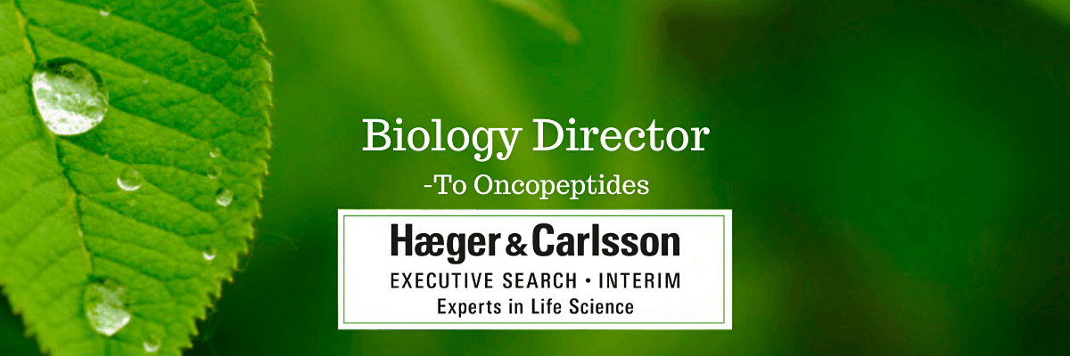 Biology Director - Oncopeptides