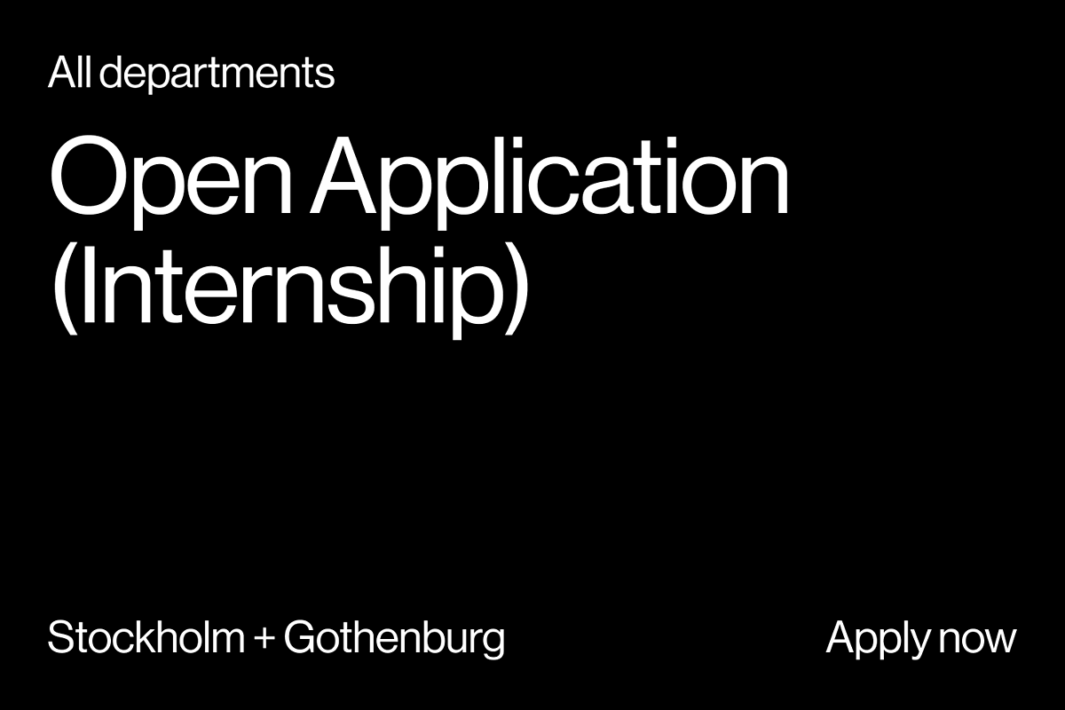 Öppen spontanansökan (internship/praktik)
