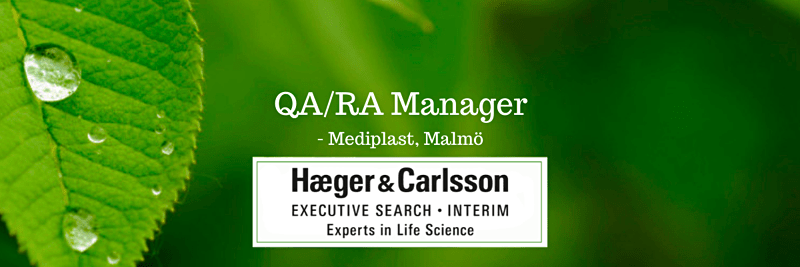 QA/RA Manager - Mediplast, Malmö image