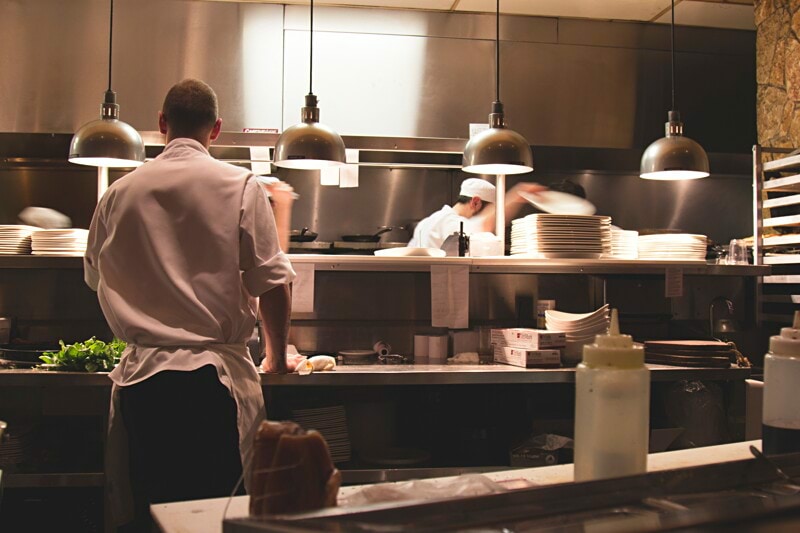 Hot line chefs for 2 hatted Cassia restaurant Auckland CBD image