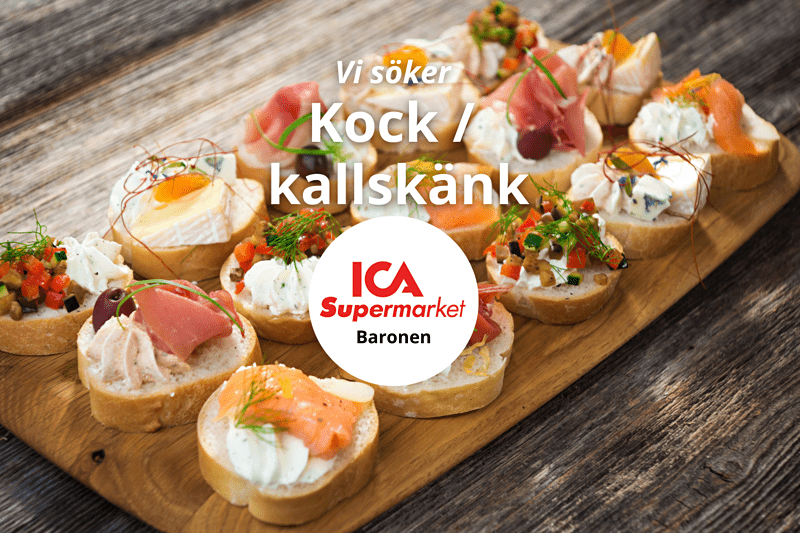 ICA Supermarket Baronen söker en kallskänka/kock med erfarenhet av butikskök! image