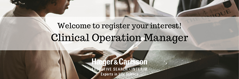 Welcome to register your interest as Clinical Operations Manager image