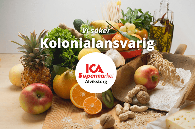 Kolonialansvarig sökes till ICA Supermarket Alvikstorg! image