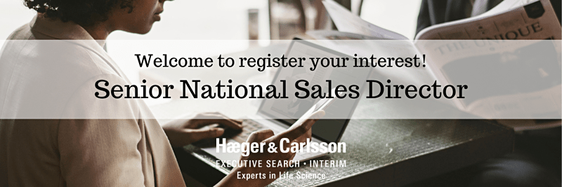 Welcome to register your interest to upcoming role as Senior National Sales Director image