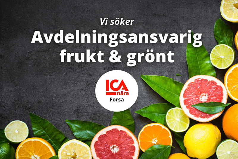 ICA Nära Forsa söker Avdelningsansvarig för frukt & grönt! image