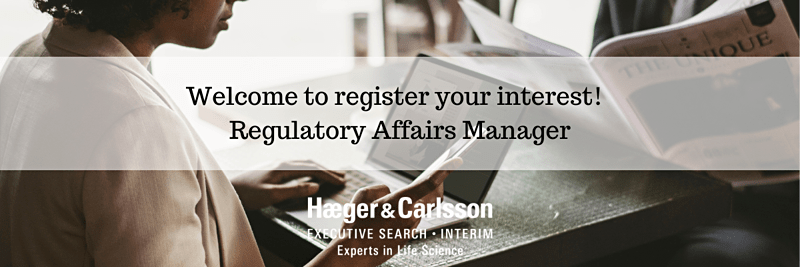 Welcome to register your interest as Regulatory Affairs Manager image